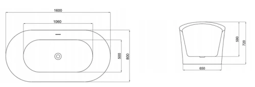 Ванна акриловая Rea Ferrano 160 W0150