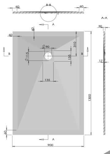 Душевой поддон Vincea VST-4SR9013G
