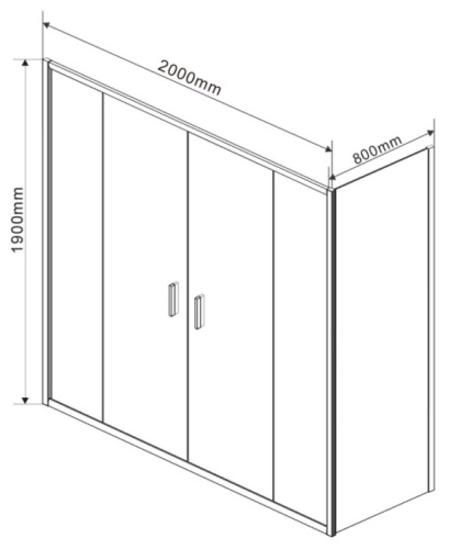 Душевой уголок Vincea Garda VSR-1G28020CL