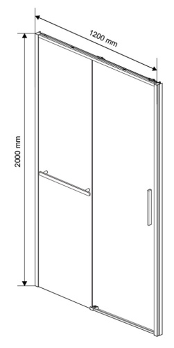 Душевая дверь Vincea Slim Soft VDS-1SS120CLBN