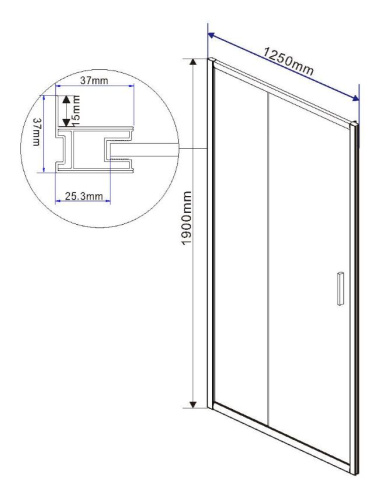 Душевая дверь Vincea Garda VDS-1G125CLB