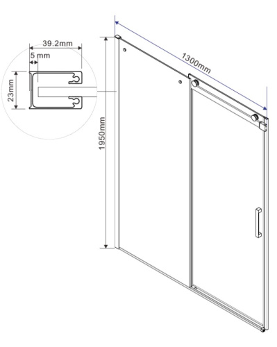 Душевая дверь Vincea Como VPS-1C130CL