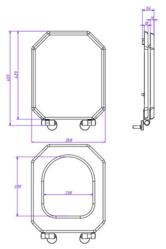 Сиденье для унитаза Caprigo Tempo KFm-47C-B041