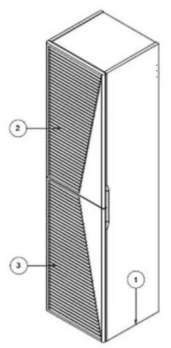 Пенал подвесной Caprigo Modo Terza 35 35651L-SF024