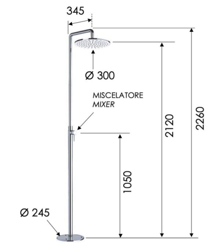 Душевая система напольная Remer 331N52