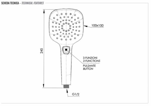 Ручной душ Remer 318CPX