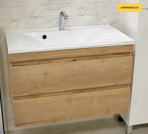 Тумба подвесная Vela Каскад Дуб Галифакс 80П под Milen TU27149