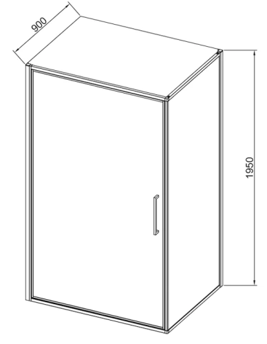 Душевой уголок Vincea Slim 8mm VSR-4SLP9090CLGM
