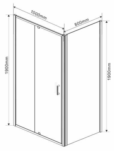 Душевой уголок Vincea Intra VSR-1I901080CL