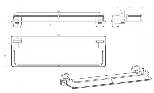 Полка CeramaLux Cube 12611