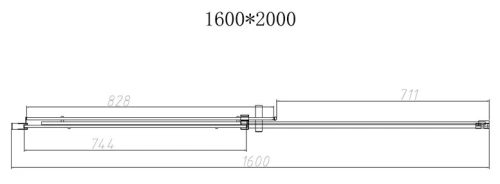 Душевая дверь Vincea Dice VDS-4D160CLB