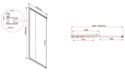 Душевой уголок Vincea Garda VSS-1G1011CLB