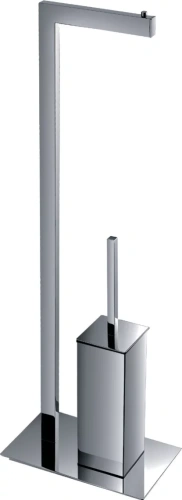 Напольная стойка с бумагодержателем и ёршиком Vivi Felice F0311 NICHEL