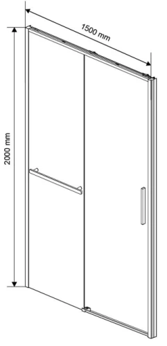 Душевая дверь Vincea Slim Soft VDS-1SS150CLGM