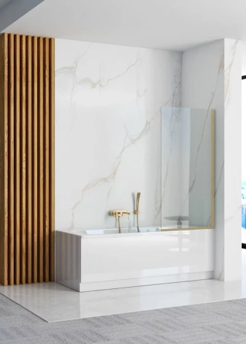 Шторка на ванную Rea Elegant gold matt 70 W6600