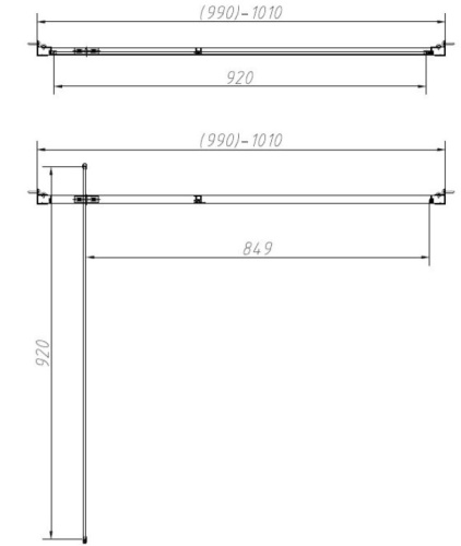 Душевая дверь Vincea Alpha VDP-3AL100CL