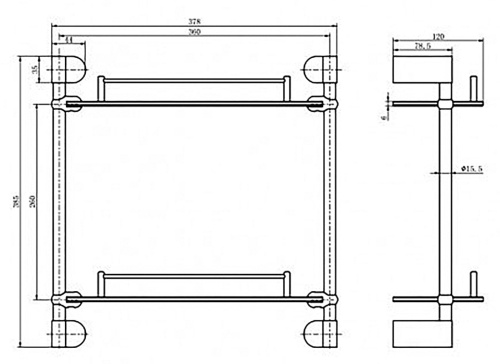 Полка CeramaLux Caps 51015