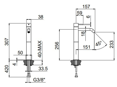 Смеситель для умывальника Carimali ilTondo 0-ITD1701-CR