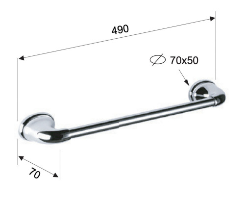 Полотенцедержатель 40 см Remer NV40CR