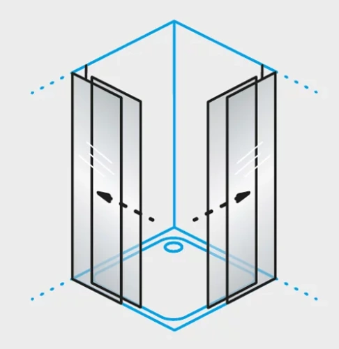 Душевая дверь Kolpa-San Libra Q 90 silver brill transparent 516820