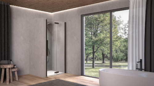 Душевая дверь Kolpa-San Polaris Fold N 90-R black transparent 516420