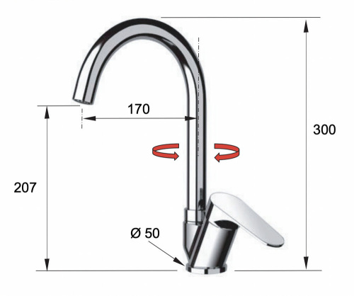Смеситель для кухни Remer Class Line L42B