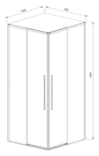 Душевой уголок Vincea Slim-N VSS-4SN9010CGB