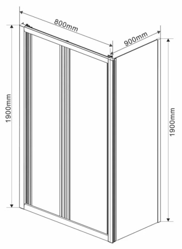 Душевой уголок Vincea Garda VSR-1G8090CH