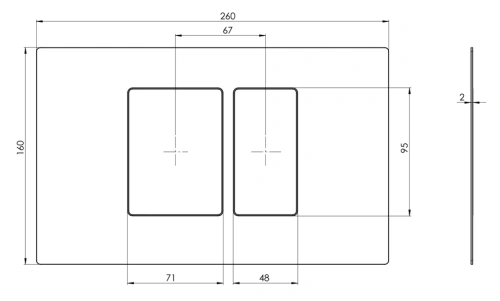 Кнопка смыва Remer SSRB820 сталь