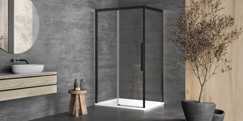 Душевой уголок Kolpa-San Libra DW 100X90-L black transparent 518410