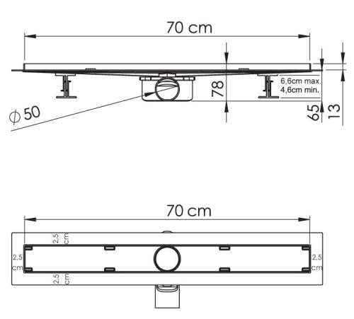 Трап для душа Vincea SAY ALMIRA JASMIN PITICARE 605.70.P.PITI