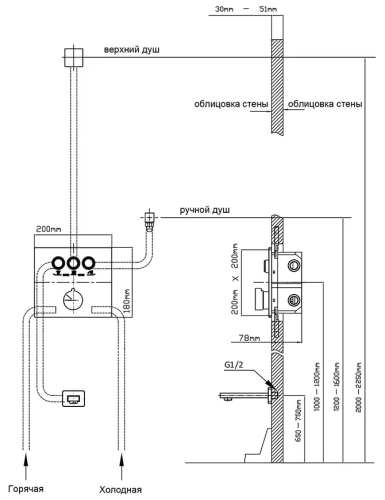 Душевая система Vincea VSFW-4311BG