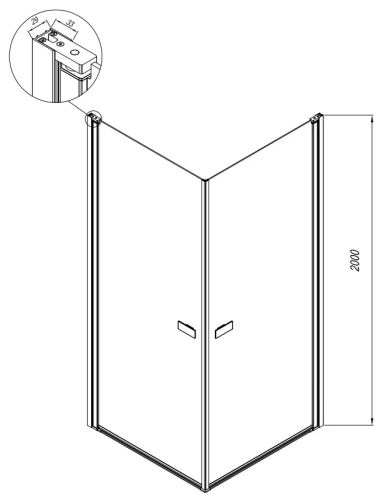 Душевой уголок Kolpa-San Andromeda Q 100 silver brill transparent 516470