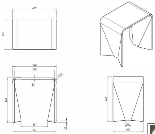 Табурет Knief Aventurin 70301080
