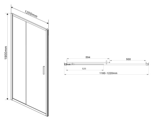 Душевая дверь Vincea Garda VDS-1G120CLBN