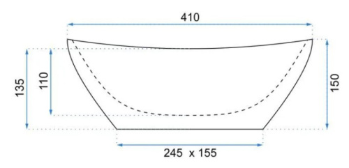 Умывальник Rea Sofia Brush Gold U3697