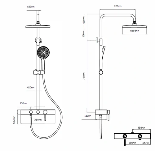 Душевая система Vincea VSFS-402MB