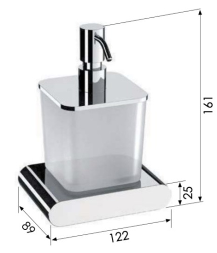 Дозатор Remer Lounge LN13NPO, никель матовый брашированный