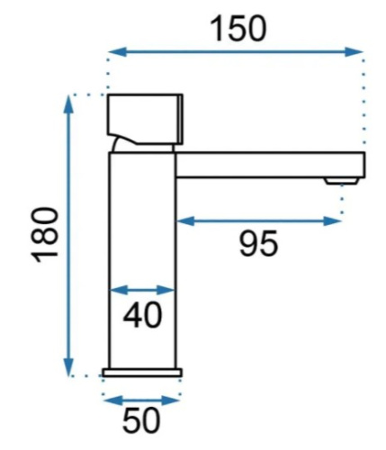 Смеситель для умывальника Rea Icon Black matt B5680
