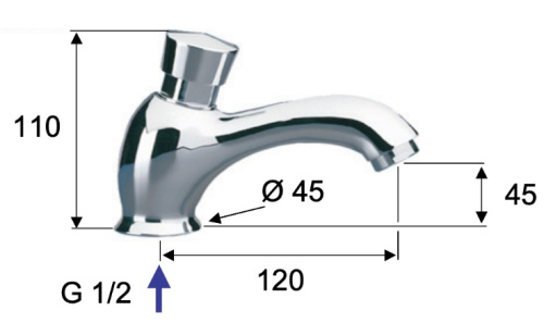 Кран порционный для раковины Remer Tempor TE16