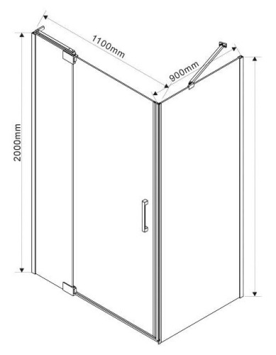 Душевой уголок Vincea Extra VSR-1E101190CLB