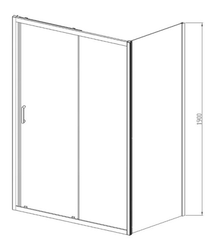 Душевой уголок Vincea Alpha VSR-3AL9014CLG