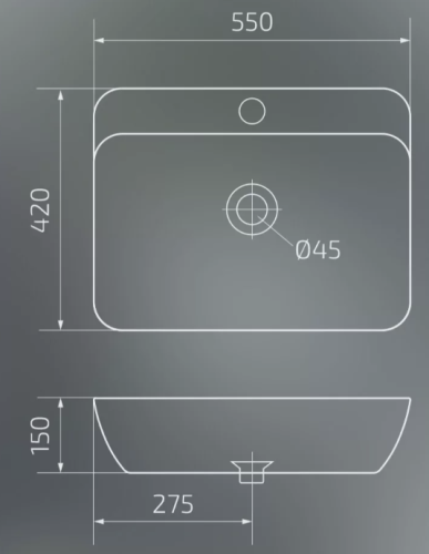 Умывальник Gid N9047