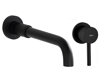 Смеситель для умывальника Rea Lungo long black matt B0371