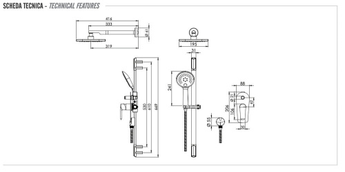 Душевая система Remer Vanity V09S01