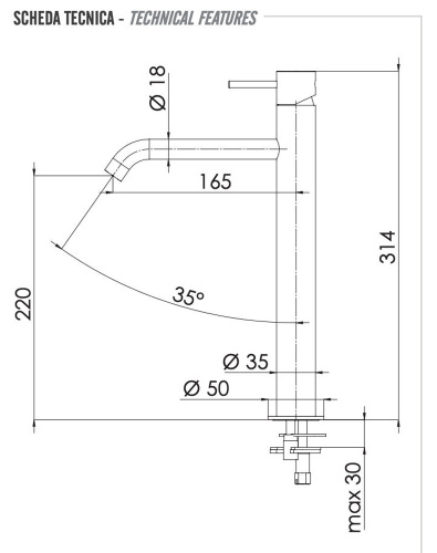 Смеситель для раковины Remer X Style X10LXL