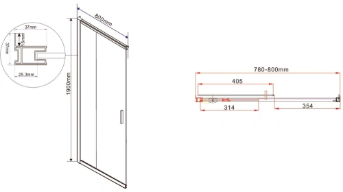 Душевой уголок Vincea Garda VSS-1G8011CLB